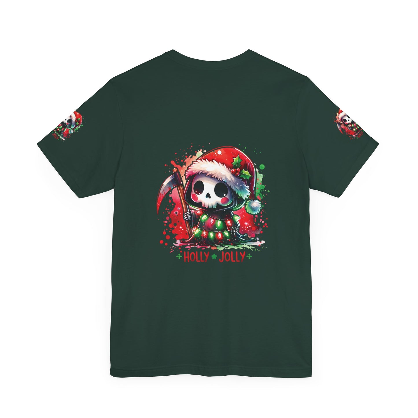 Copy of Holly jolly , Unisex Jersey Short Sleeve Tee ( sleeve design)