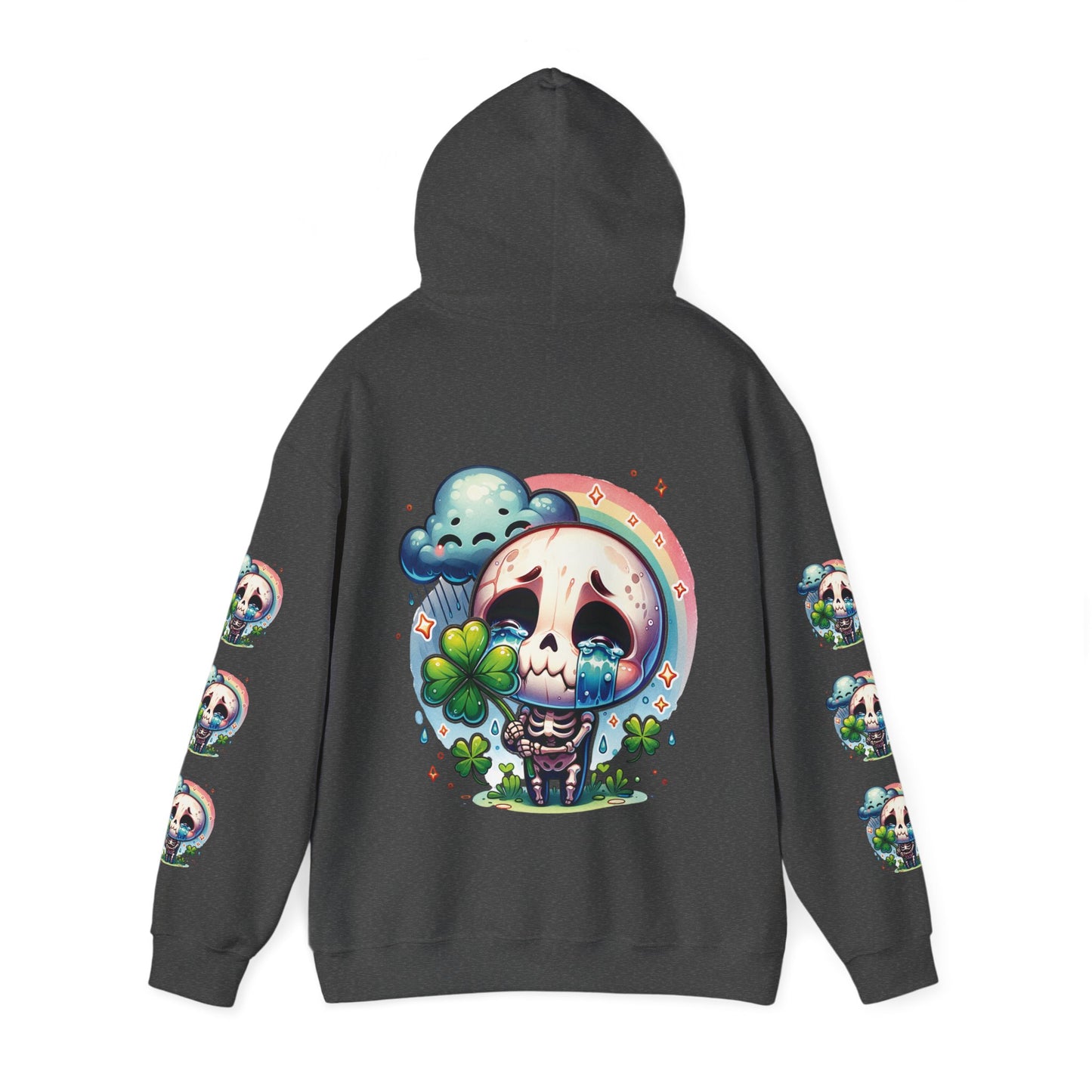 Little guy feeling lucky,  Unisex Heavy Blend™ Hooded Sweatshirt (side arm design)