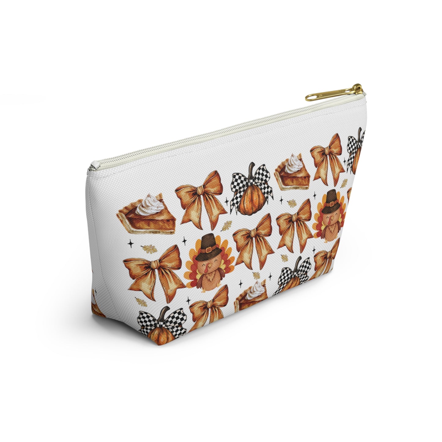 Thanksgiving and bows,  Accessory Pouch w T-bottoms