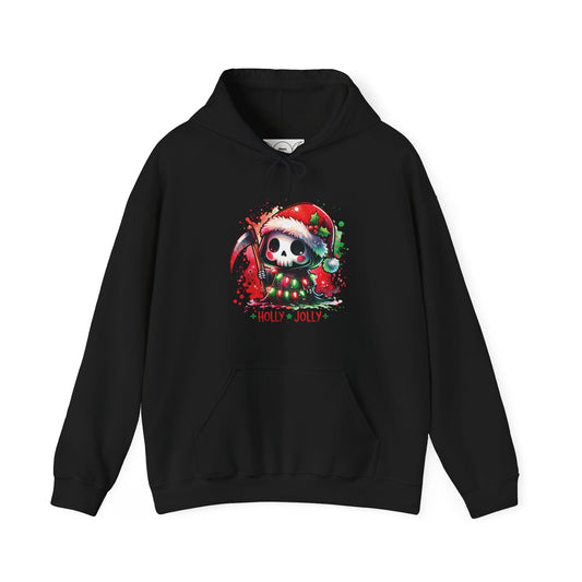 Holly jolly, Unisex Heavy Blend™ Hooded Sweatshirt (no side arm design)