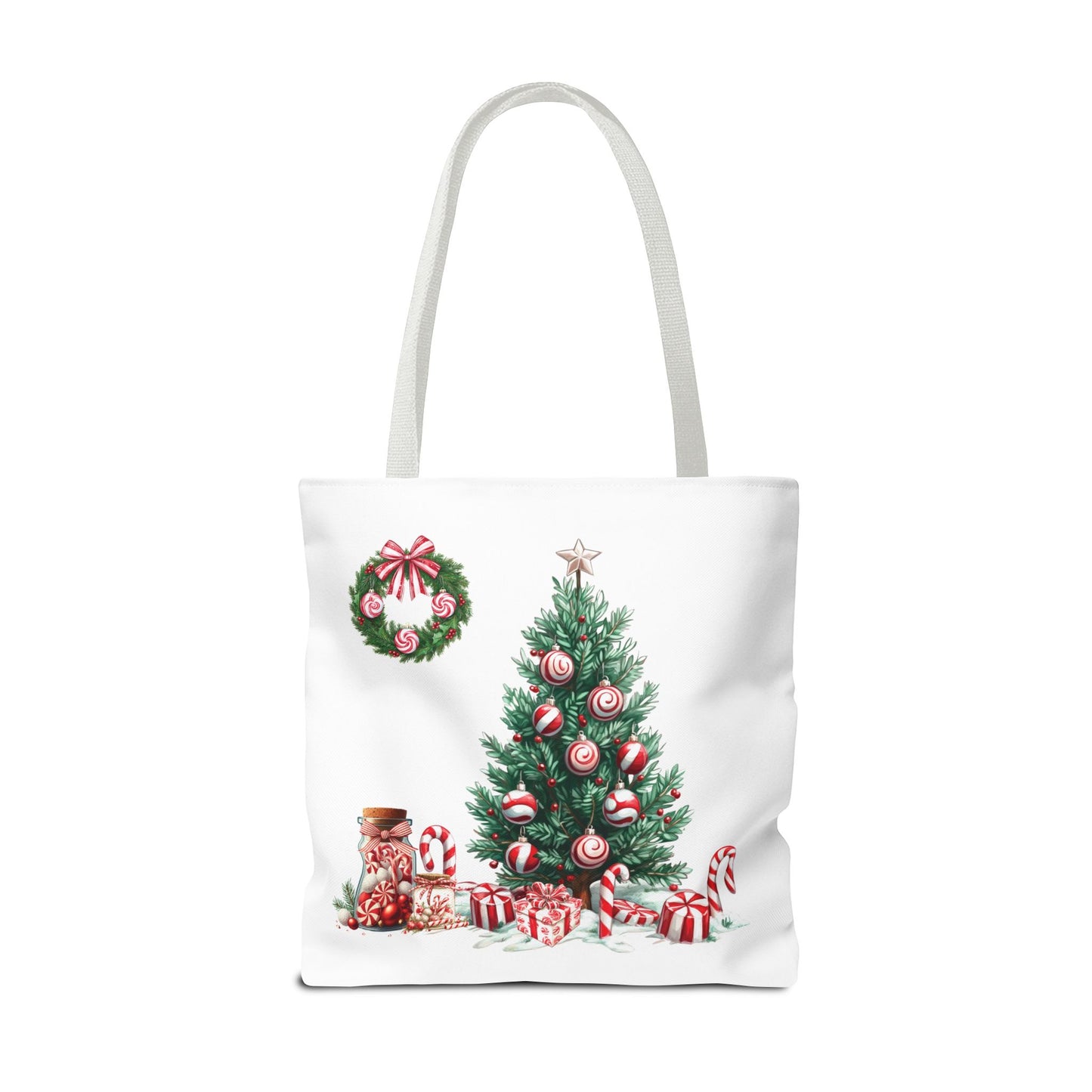 Peppermint Christmas, Tote Bag (AOP)