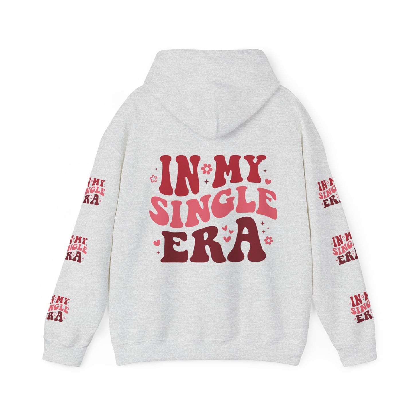 In my single era, Unisex Heavy Blend™ Hooded Sweatshirt (side arm design)