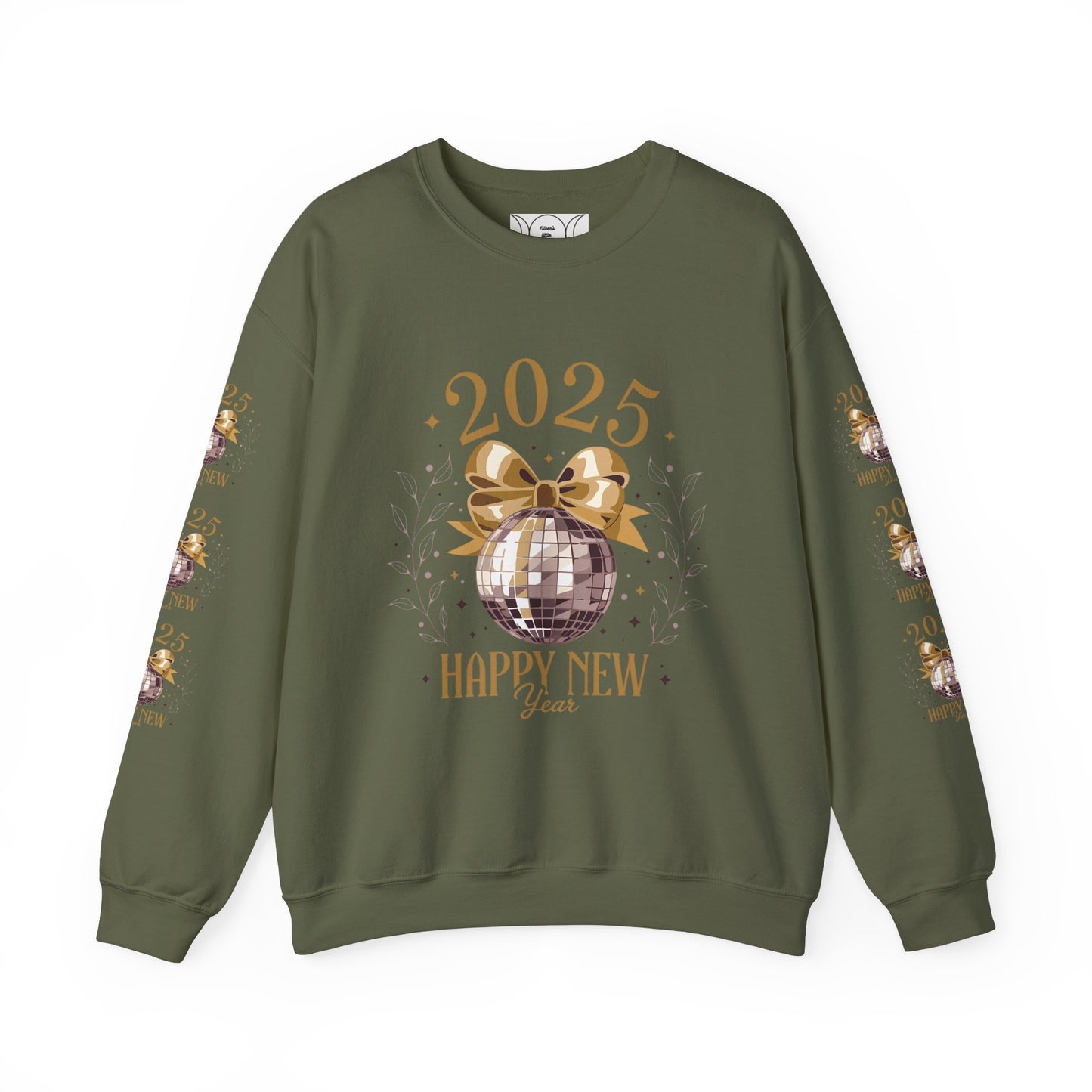 Happy year, Unisex Heavy Blend™ Crewneck Sweatshirt ( sleeve design)