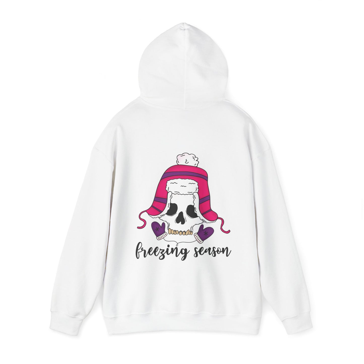 Freezing season, Unisex Heavy Blend™ Hooded Sweatshirt (no side arm design)