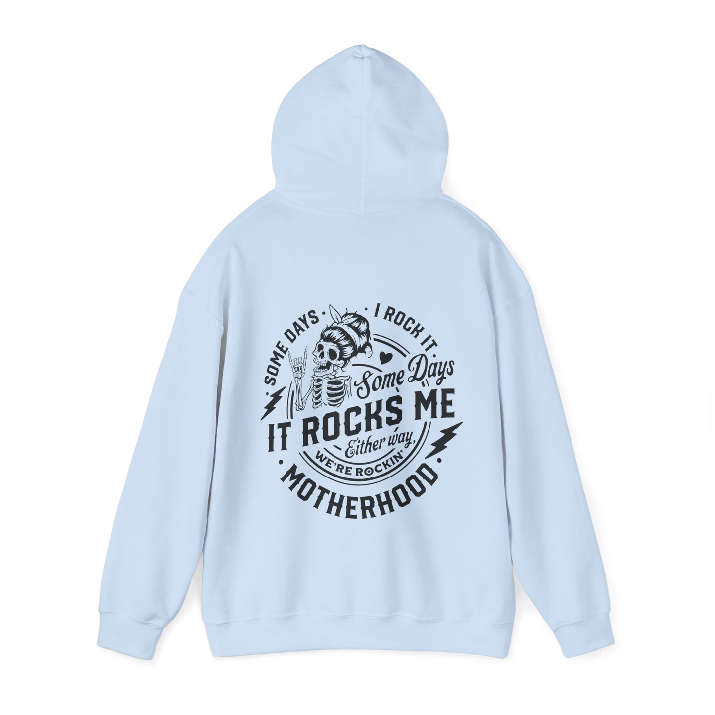 Rocking motherhood, Unisex Heavy Blend™ Hooded Sweatshirt (no side arm design)