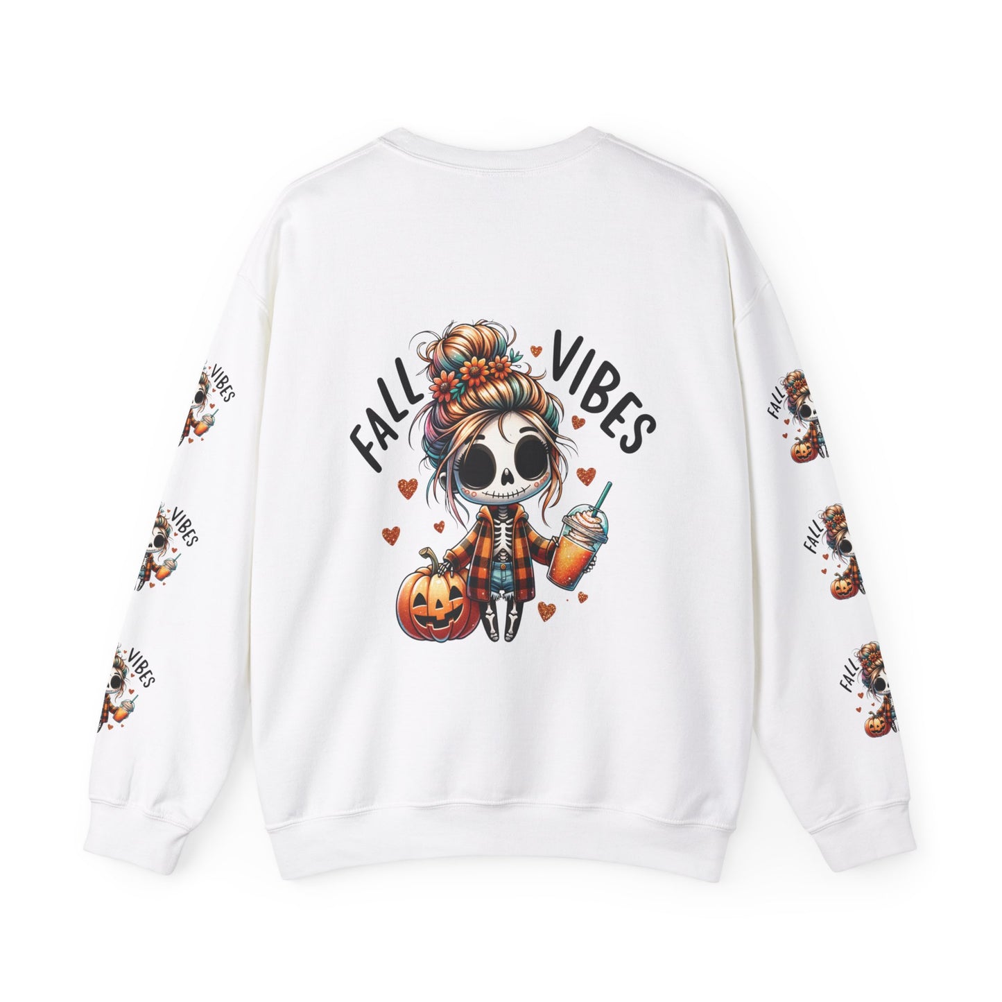 Fall vibes, ™ Crewneck Sweatshirt ( sleeve design )