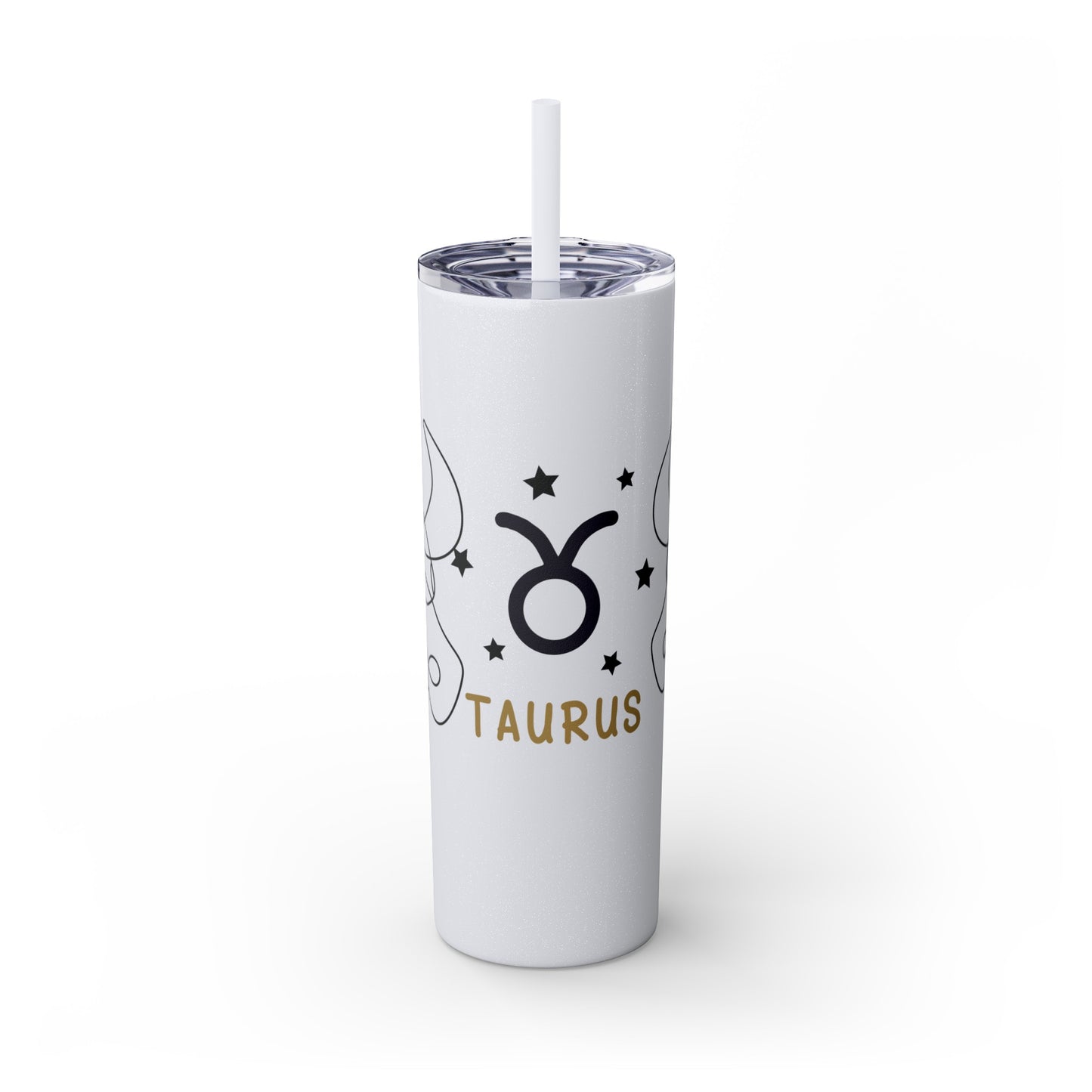 Taurus, Skinny Tumbler with Straw, 20oz