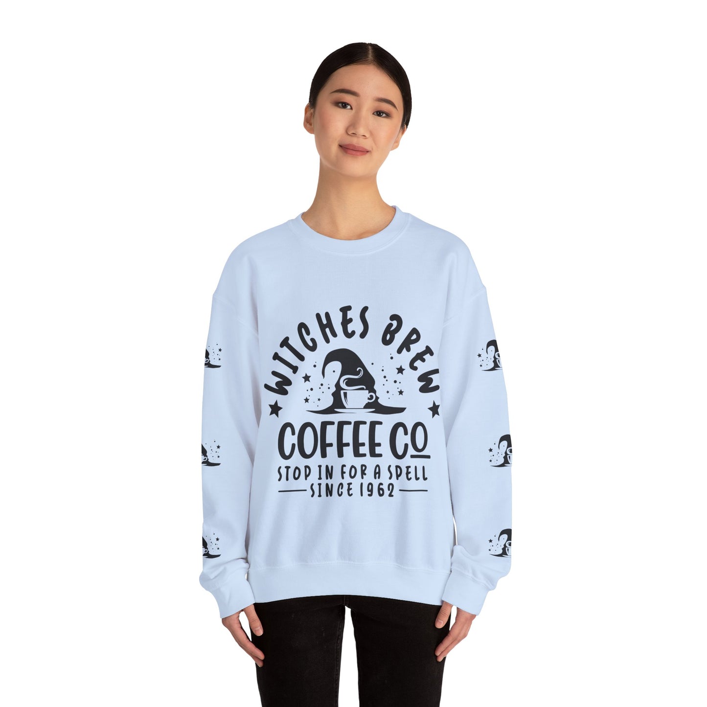 Witch’s brew coffee , ™ Crewneck Sweatshirt ( sleeve design )