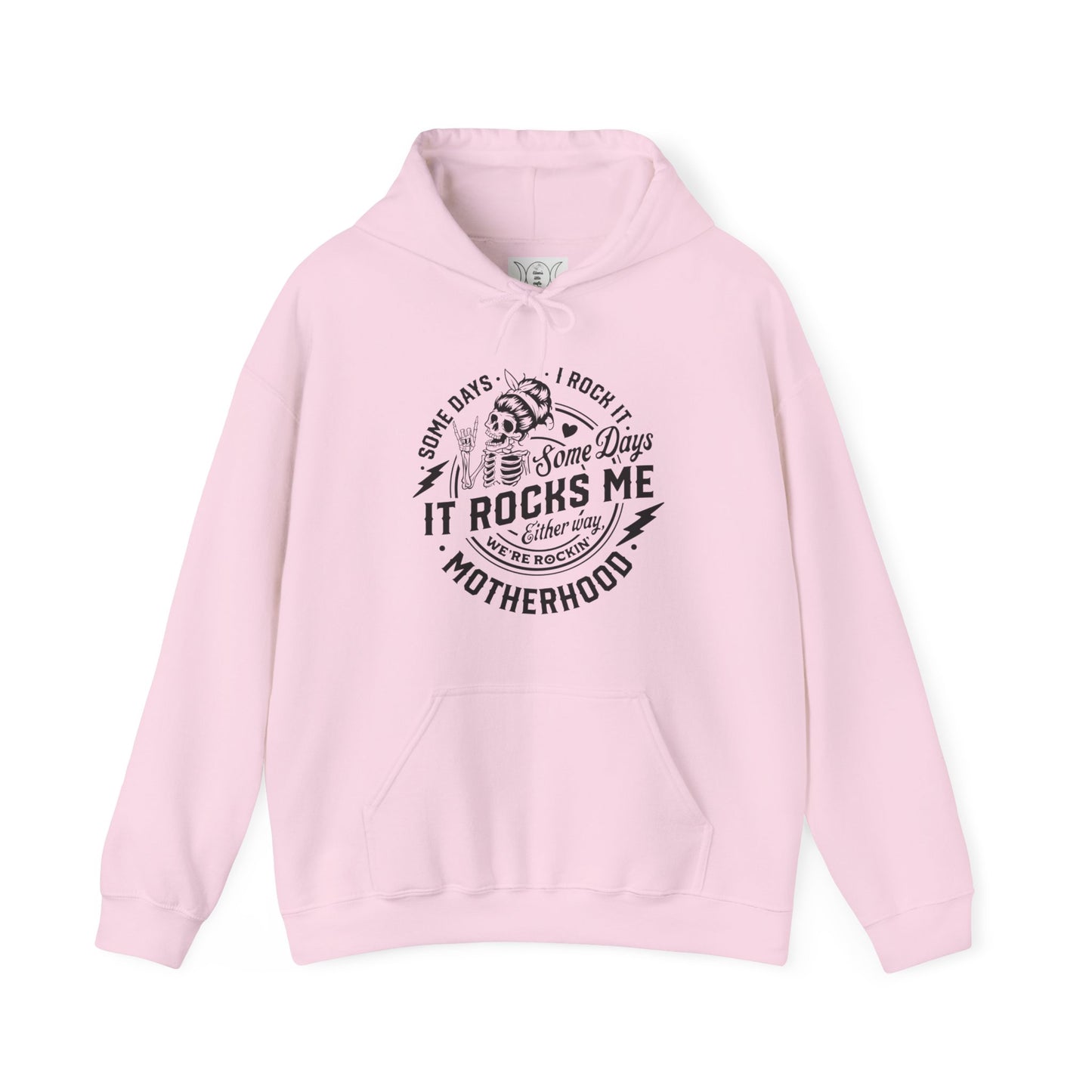 Rocking motherhood, Unisex Heavy Blend™ Hooded Sweatshirt (no side arm design)