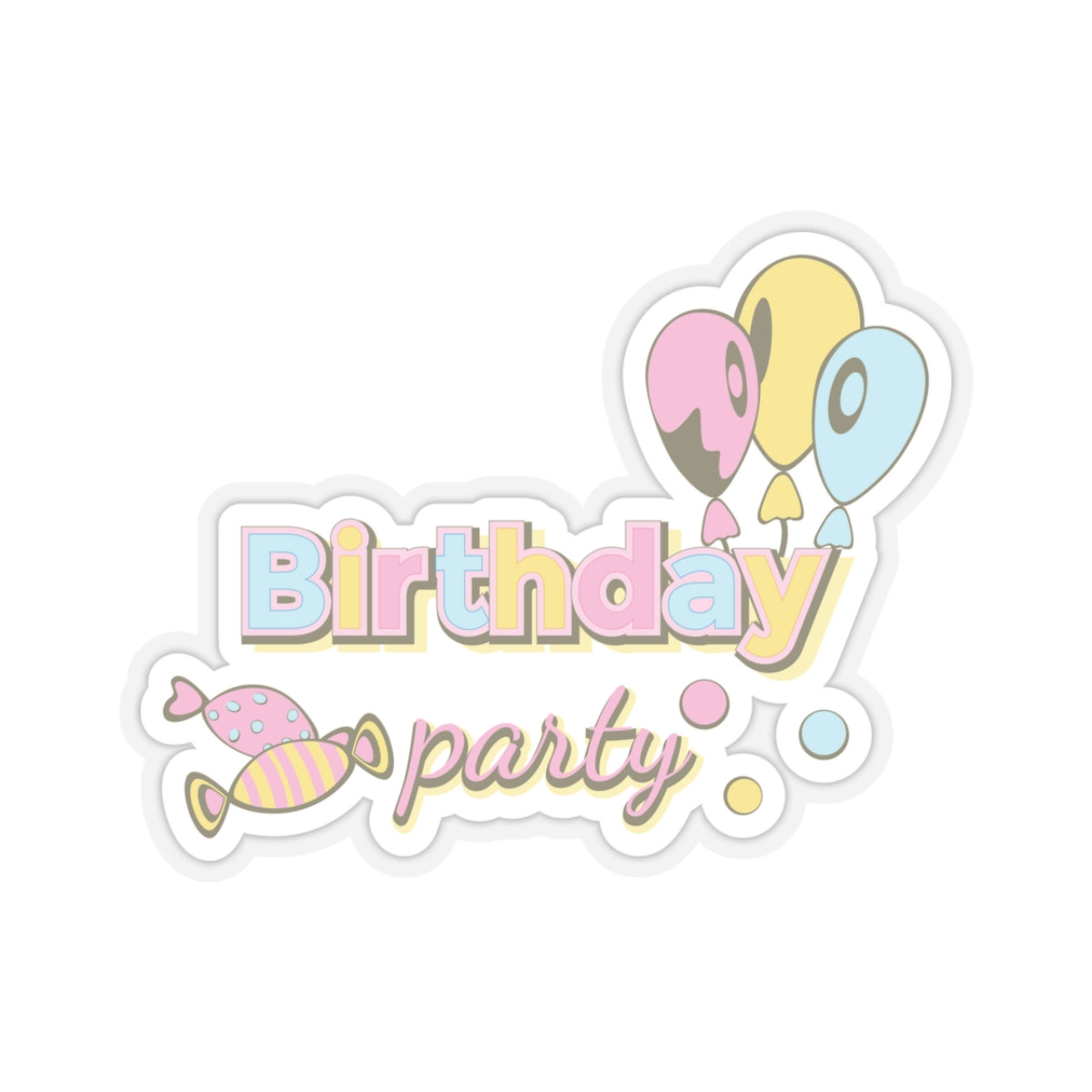 Birthday party, Kiss-Cut Stickers