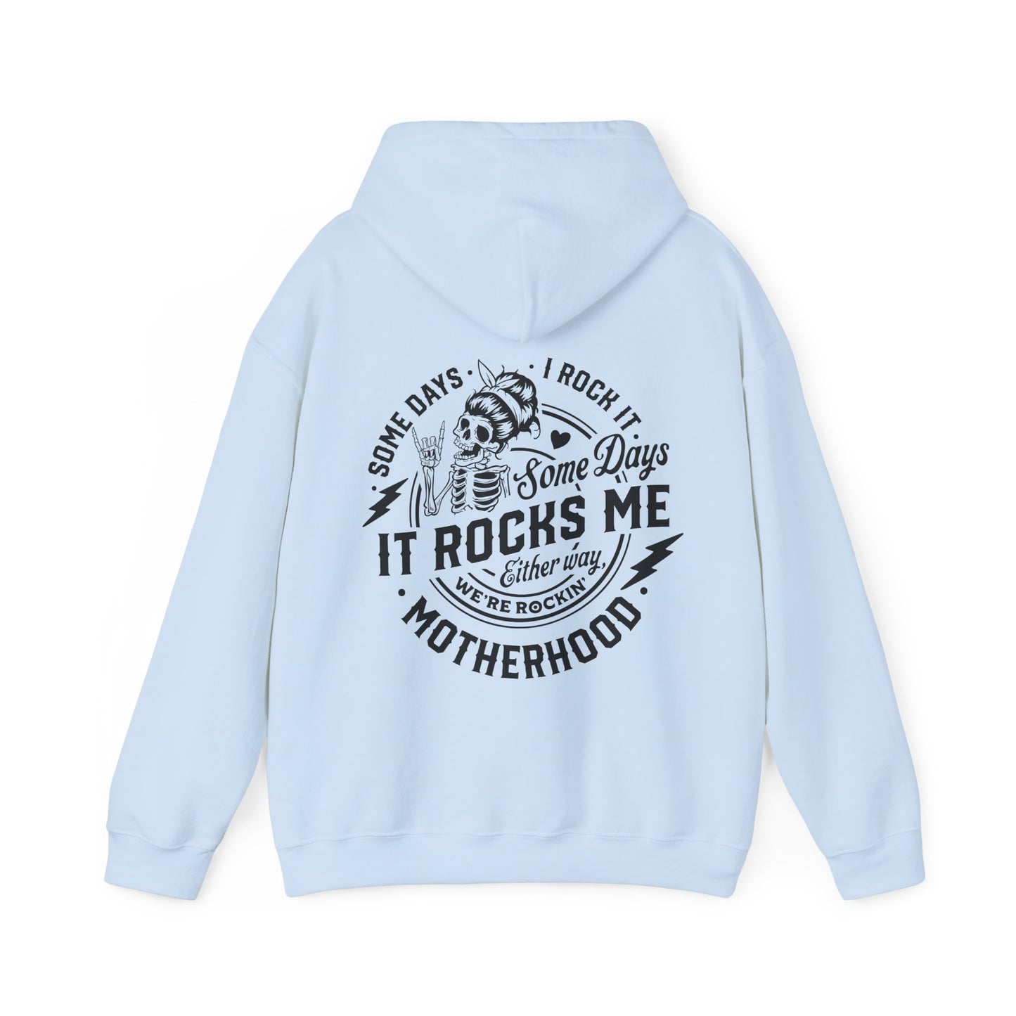 Rocking motherhood, Unisex Heavy Blend™ Hooded Sweatshirt (no side arm design)