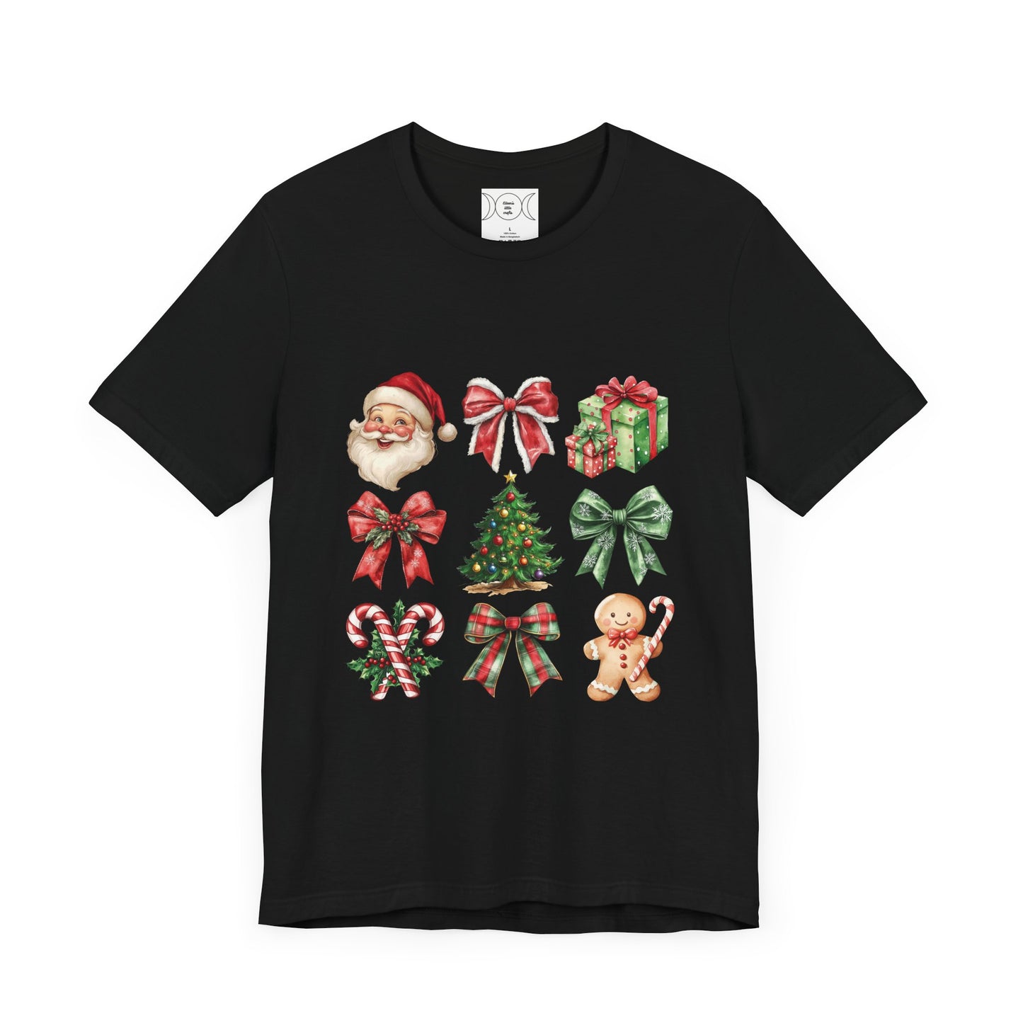 Christmas and bows , Unisex Jersey Short Sleeve Tee ( no sleeve design)