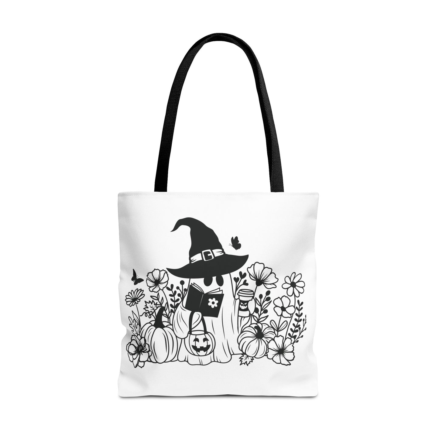 Cozy boo reading, Tote Bag (AOP)