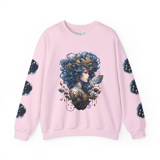 Aquarius , ™ Crewneck Sweatshirt ( side arm design)