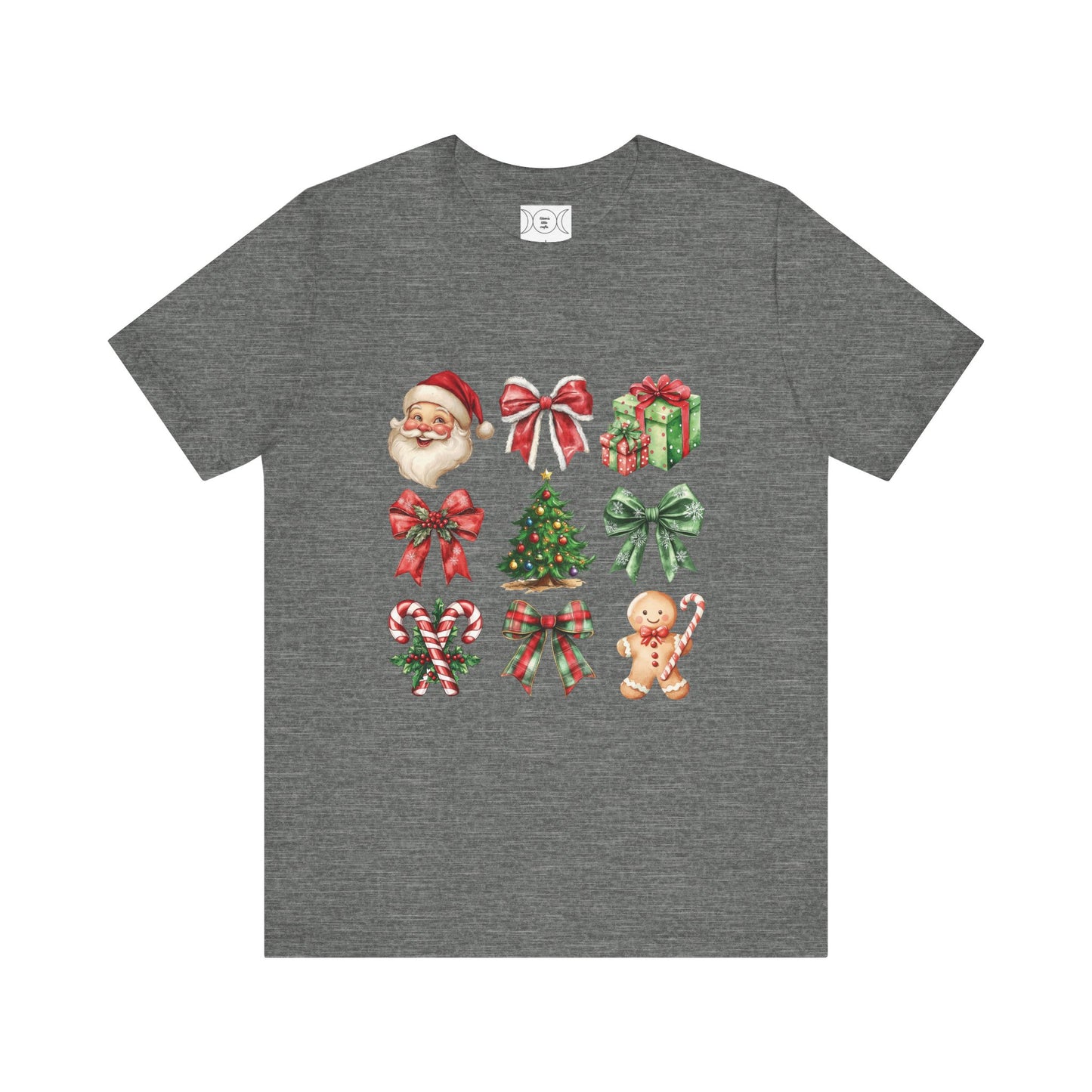 Christmas and bows , Unisex Jersey Short Sleeve Tee ( no sleeve design)