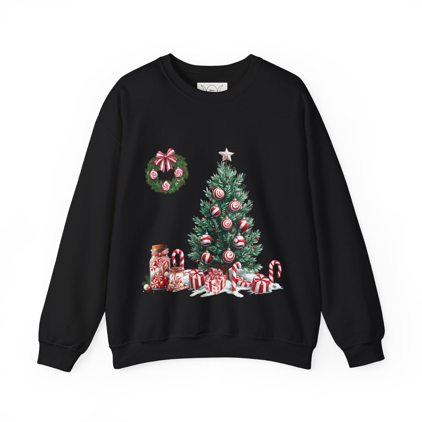 Peppermint Christmas , ™ Crewneck Sweatshirt ( no sleeve design )