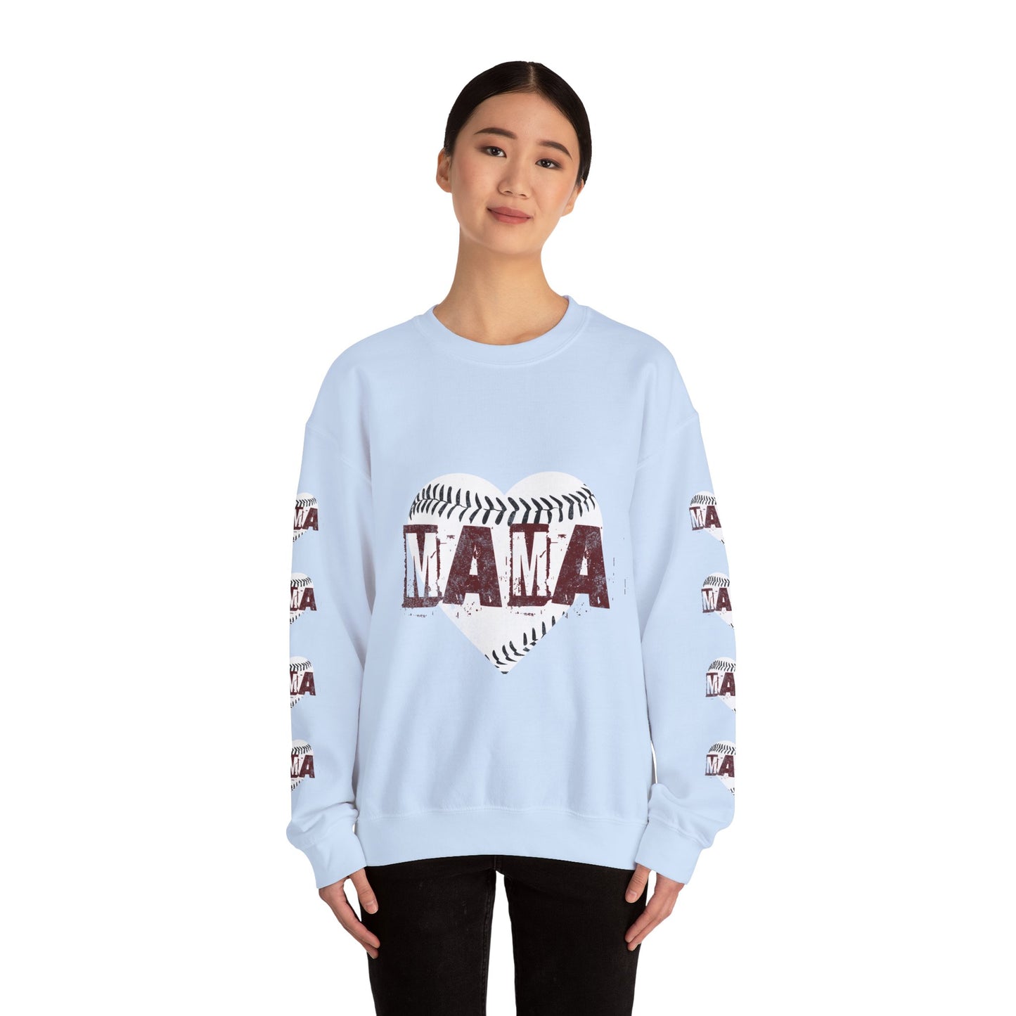 Baseball mama, ™ Crewneck Sweatshirt ( side arm design)