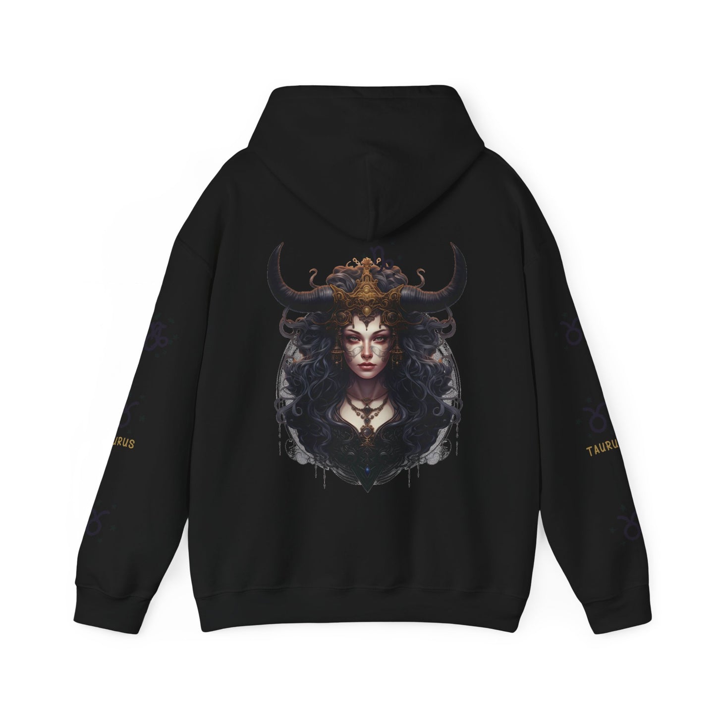 Taurus, Unisex Heavy Blend™ Hooded Sweatshirt (sleeve design )