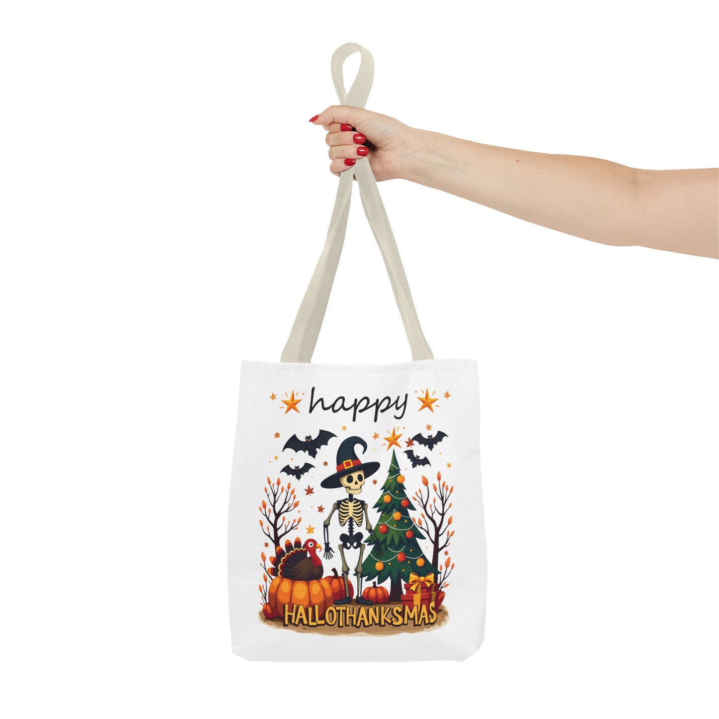 Happy hellothanksmas, Tote Bag (AOP)