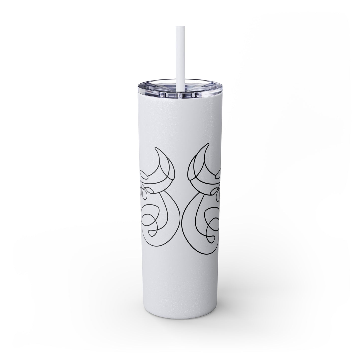 Taurus, Skinny Tumbler with Straw, 20oz