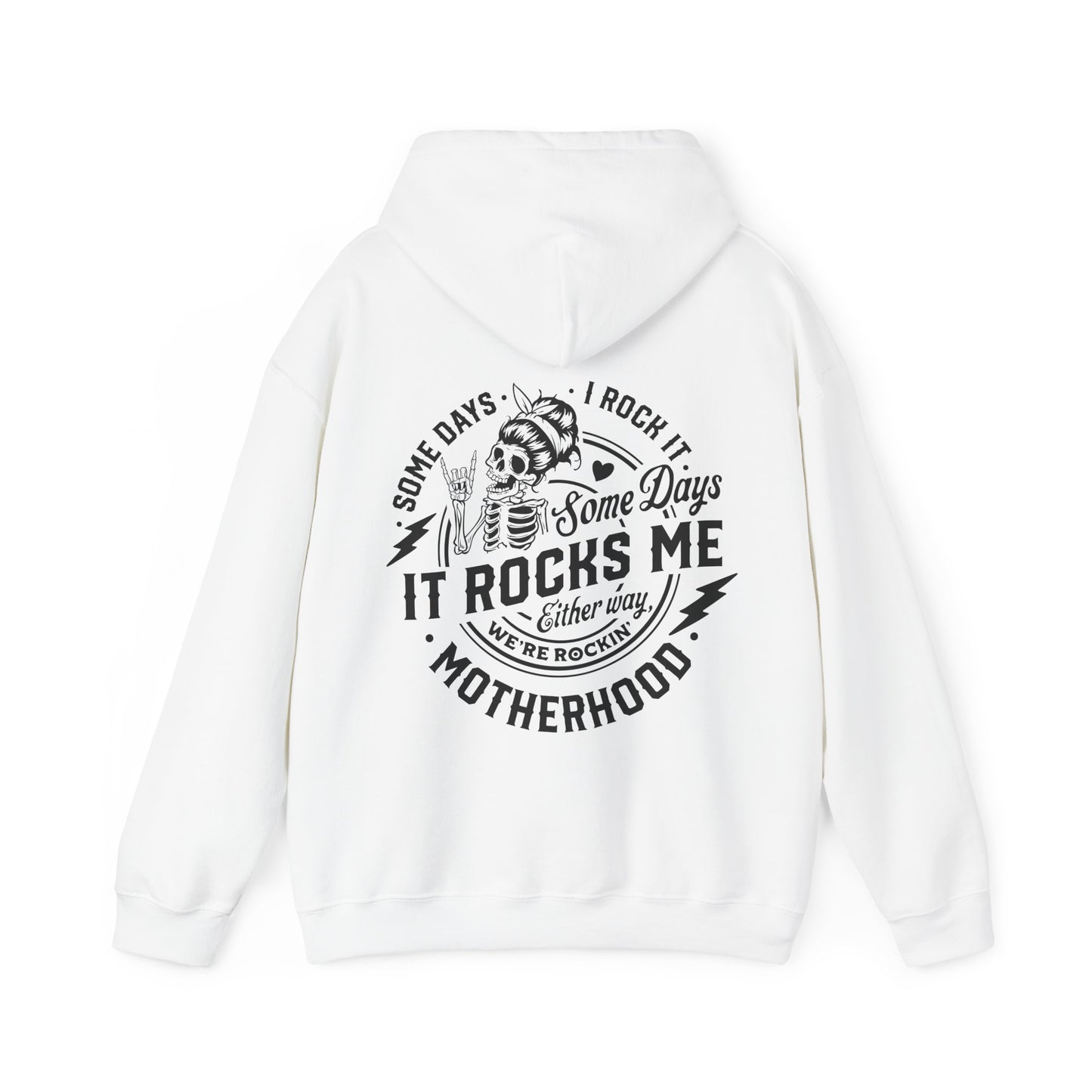 Rocking motherhood ,  Unisex Heavy Blend™ Hooded Sweatshirt (no side arm design)