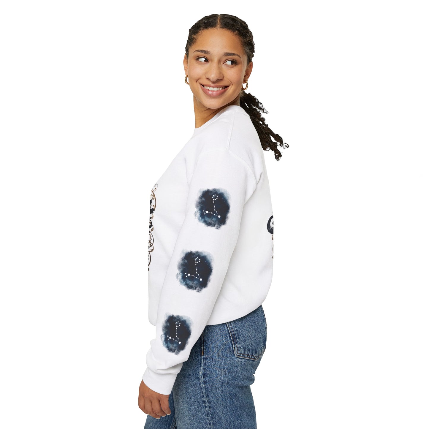 Pisces , ™ Crewneck Sweatshirt ( side arm design)