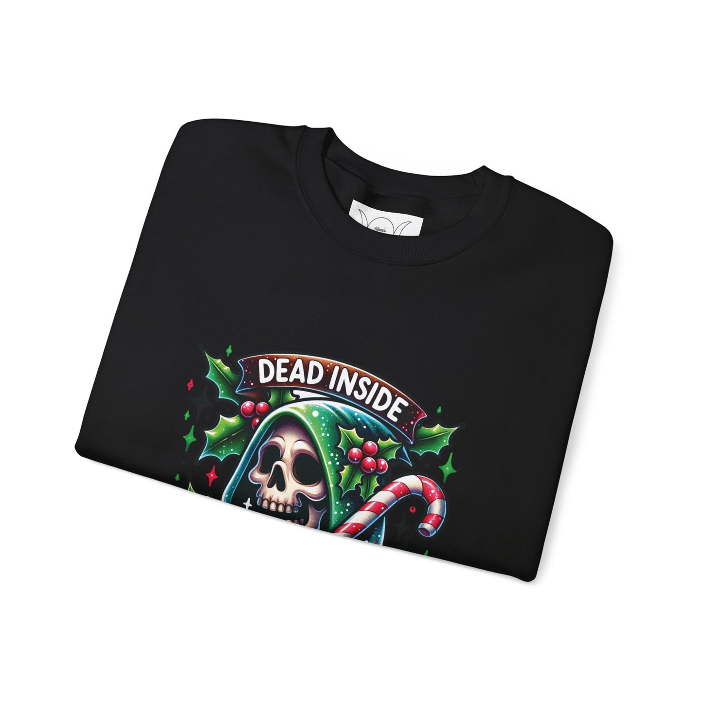 Dead inside but it’s Christmas, ™ Crewneck Sweatshirt ( sleeve design )