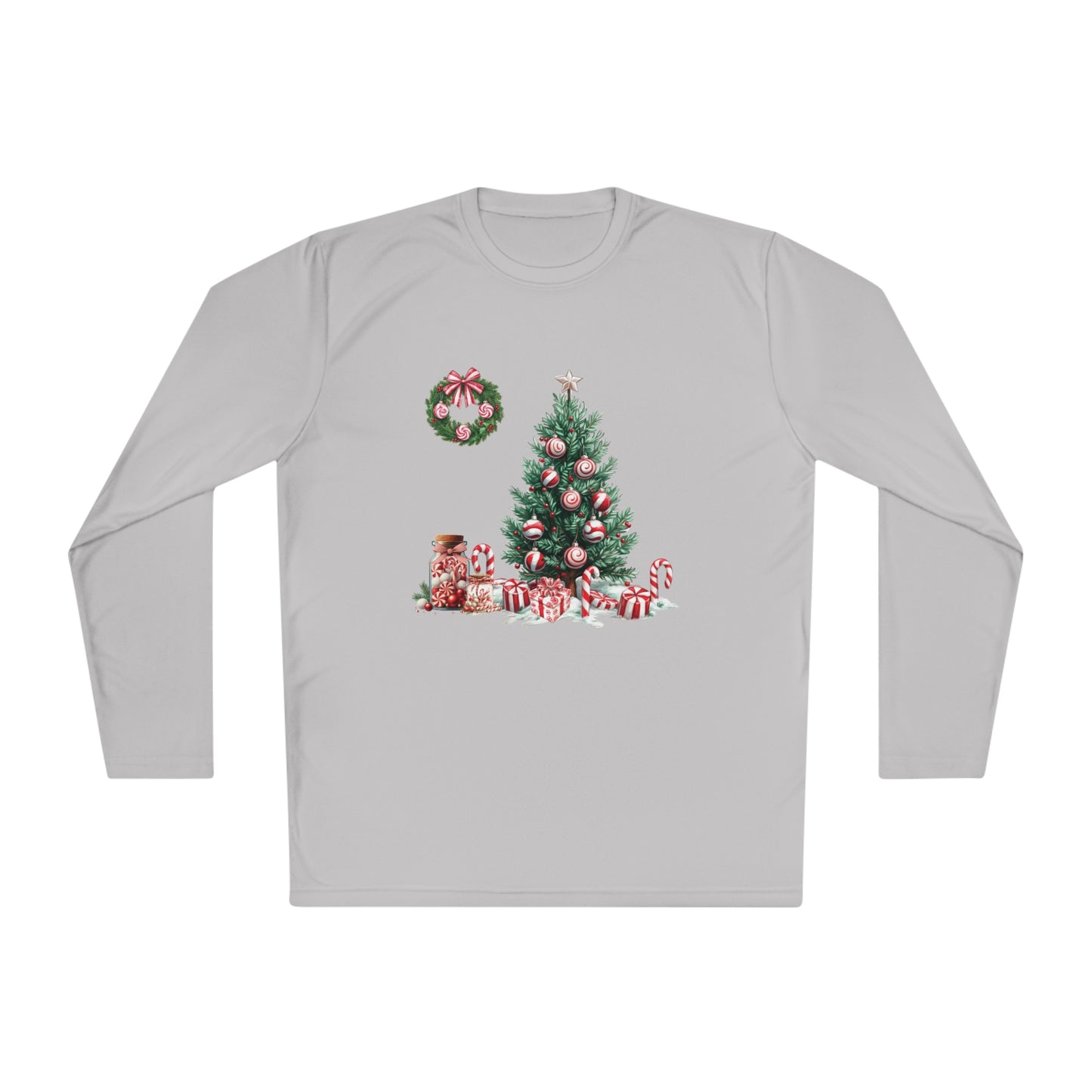 Peppermint Christmas,  Unisex Lightweight Long Sleeve Tee