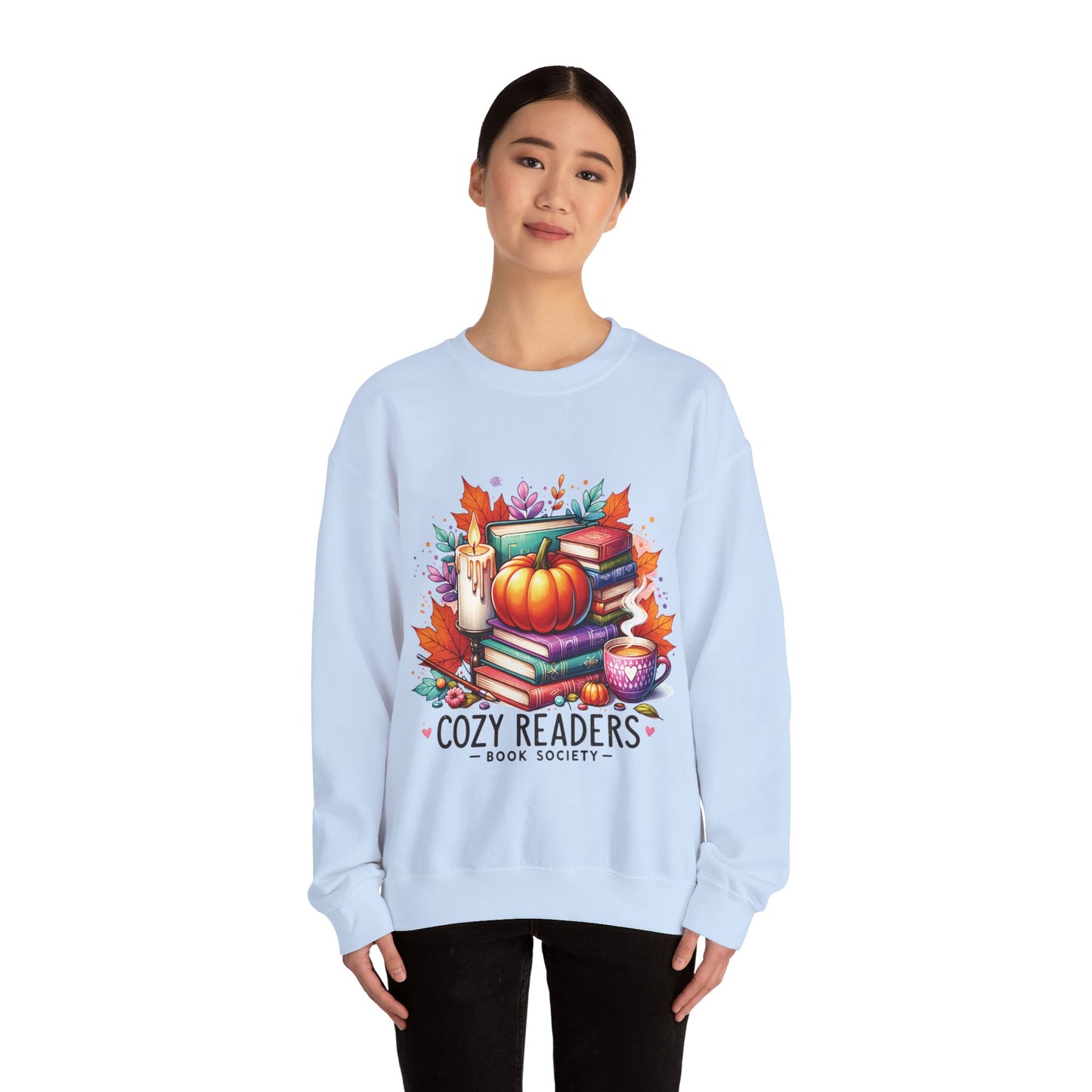 Cozy reader book society, ™ Crewneck Sweatshirt ( no sleeve design )