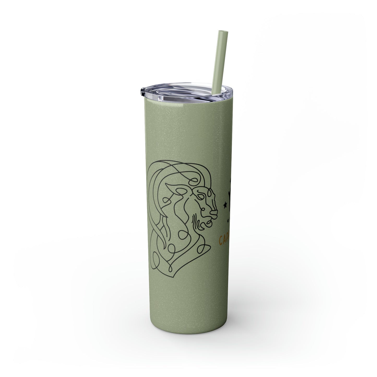 Capricorn Skinny Tumbler with Straw, 20oz