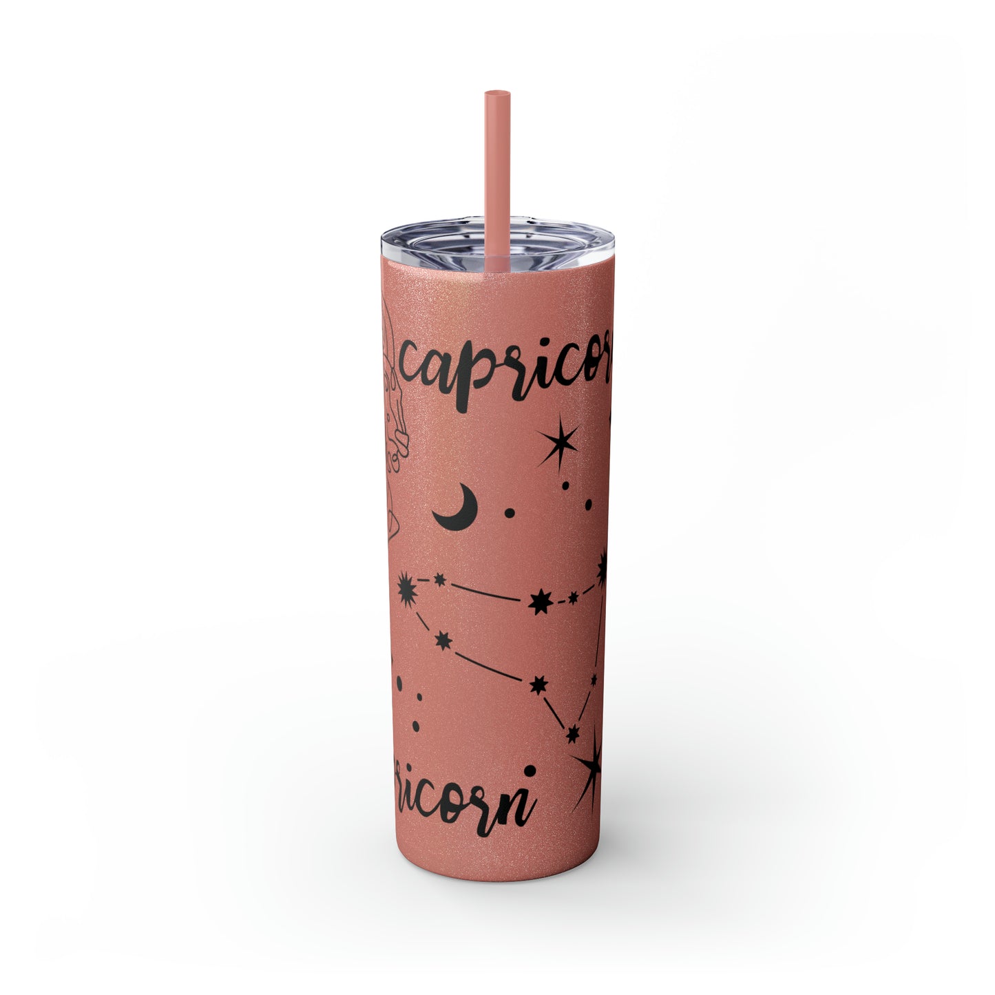 Capricorn Skinny Tumbler with Straw, 20oz