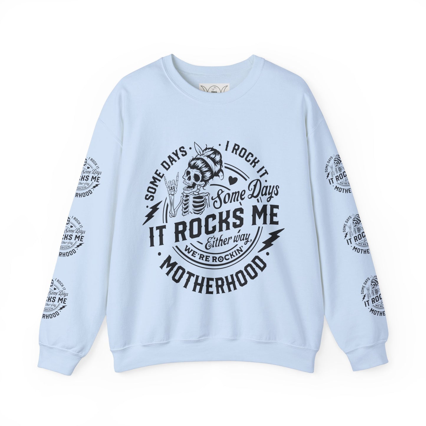 Rocking motherhood, ™ Crewneck Sweatshirt ( side arm design)