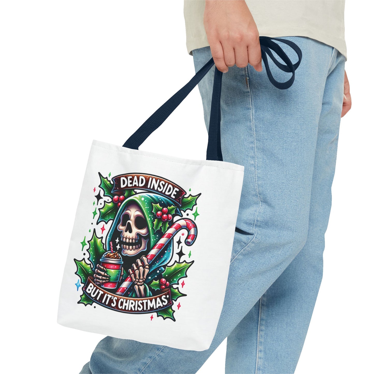 Dead inside but it’s Christmas, Tote Bag (AOP)