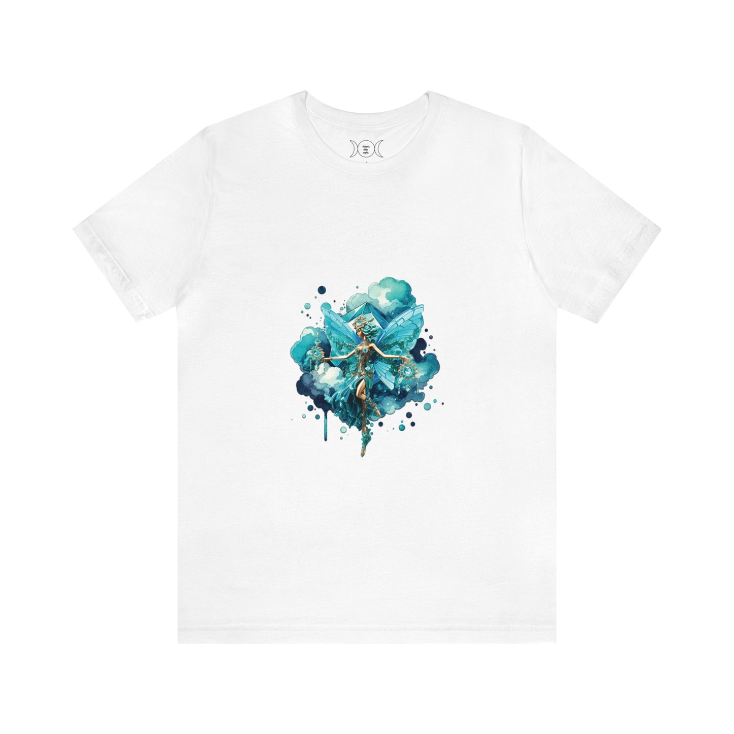 March aquamarine fairy, Unisex Jersey Short Sleeve Tee  no arm design