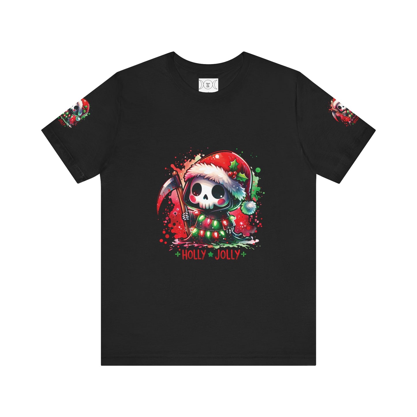 Copy of Holly jolly , Unisex Jersey Short Sleeve Tee ( sleeve design)