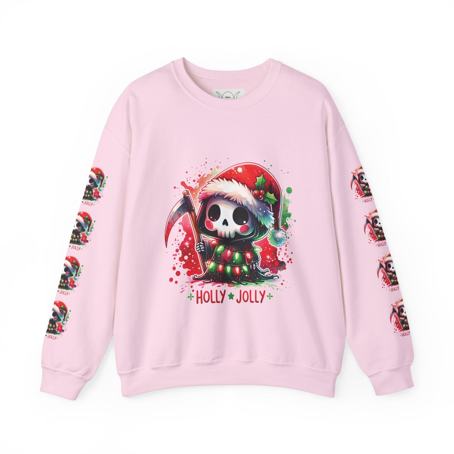 Holly jolly, ™ Crewneck Sweatshirt ( sleeve design )