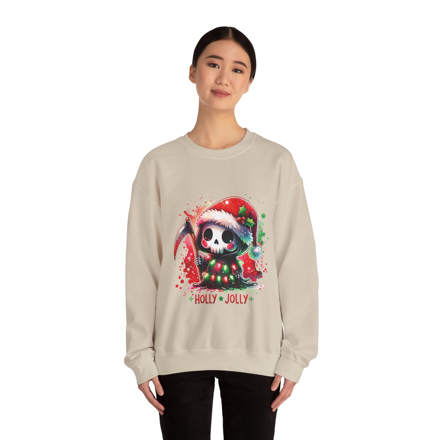 Holly jolly, ™ Crewneck Sweatshirt ( no sleeve design )