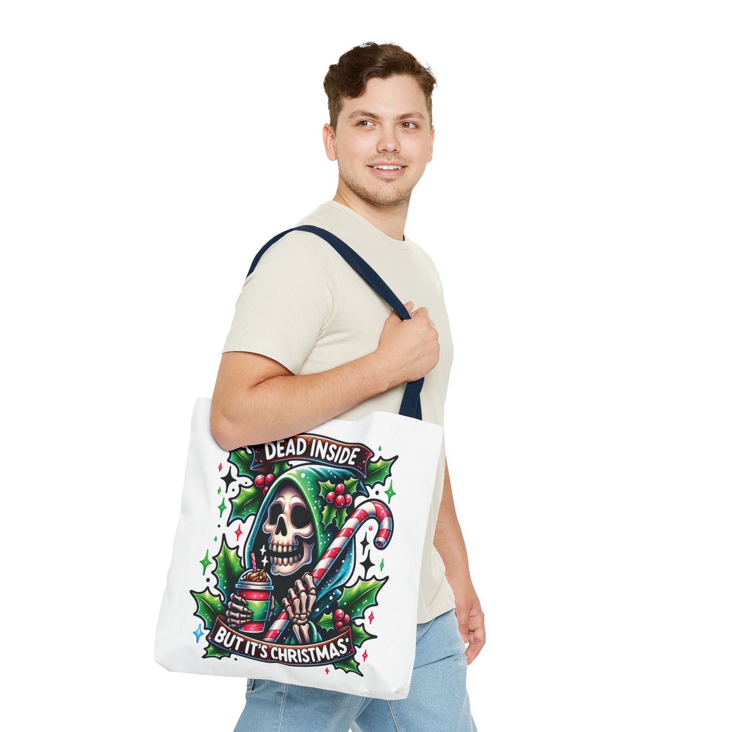 Dead inside but it’s Christmas, Tote Bag (AOP)