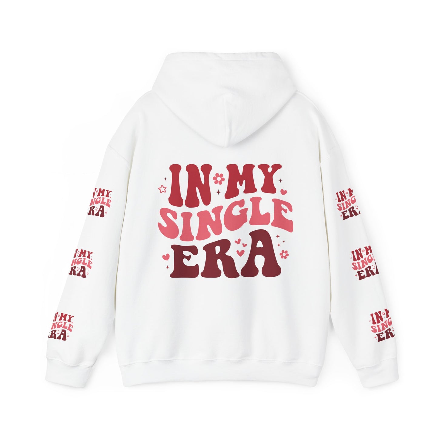 In my single era, Unisex Heavy Blend™ Hooded Sweatshirt (side arm design)