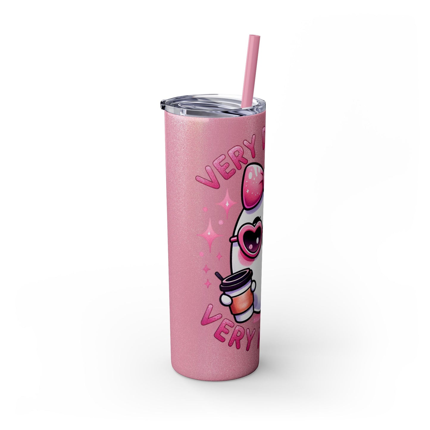 Very demure, Skinny Tumbler with Straw, 20oz