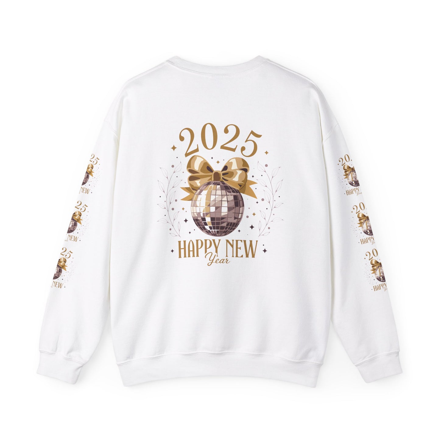 Happy year, Unisex Heavy Blend™ Crewneck Sweatshirt ( sleeve design)