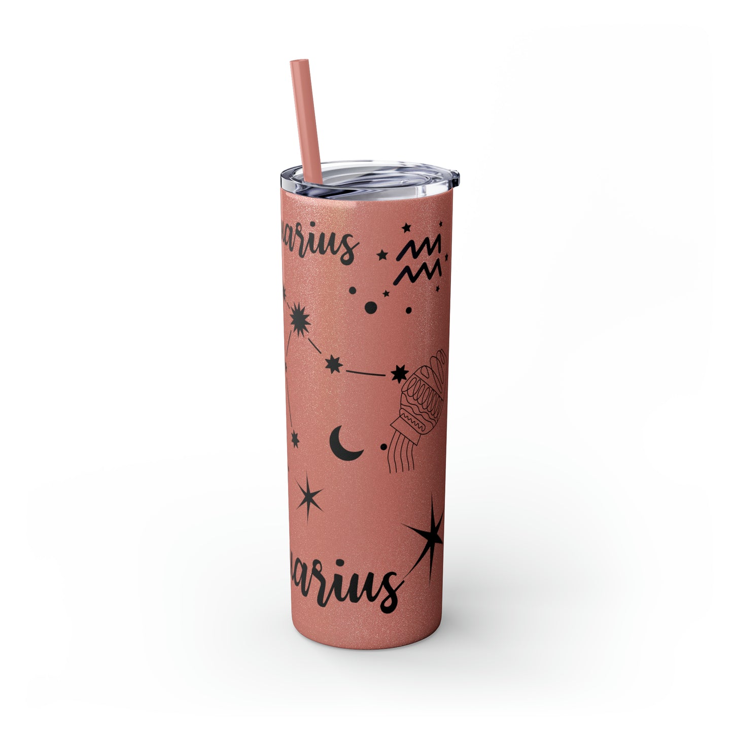 Aquarius, Skinny Tumbler with Straw, 20oz