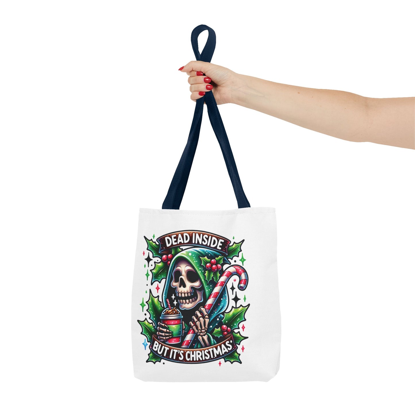 Dead inside but it’s Christmas, Tote Bag (AOP)