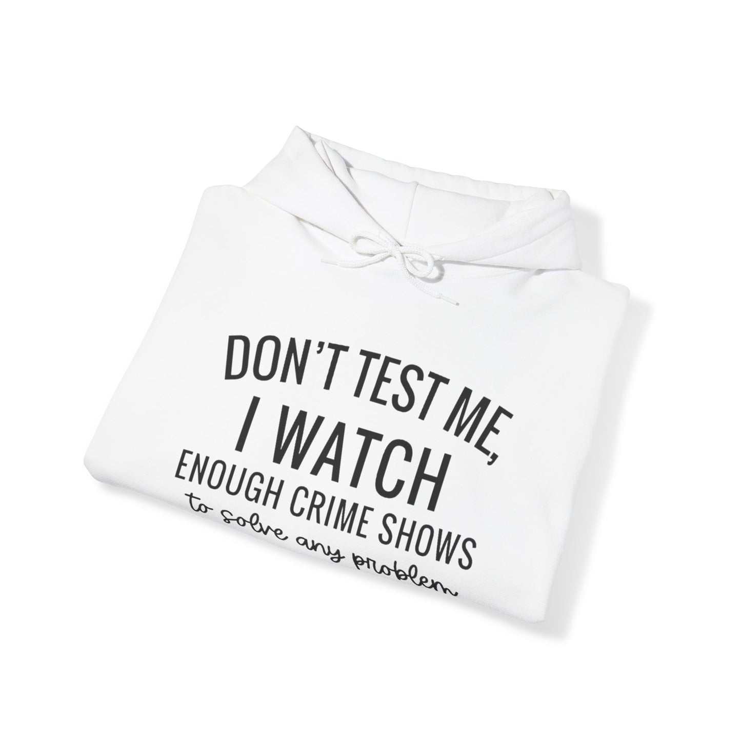 True crime watcher, Unisex Heavy Blend™ Hooded Sweatshirt (no side arm design)