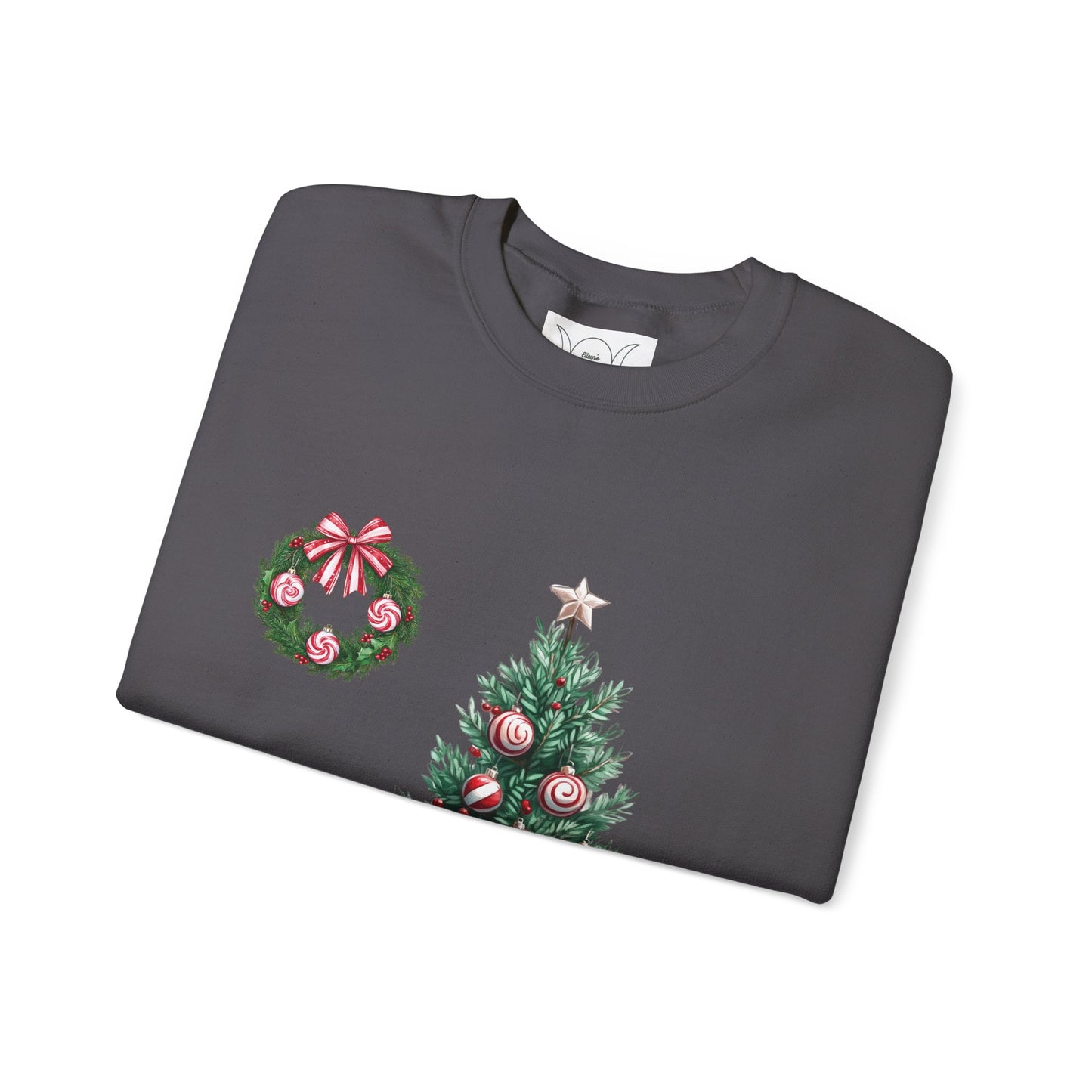 Peppermint Christmas , ™ Crewneck Sweatshirt ( no sleeve design )