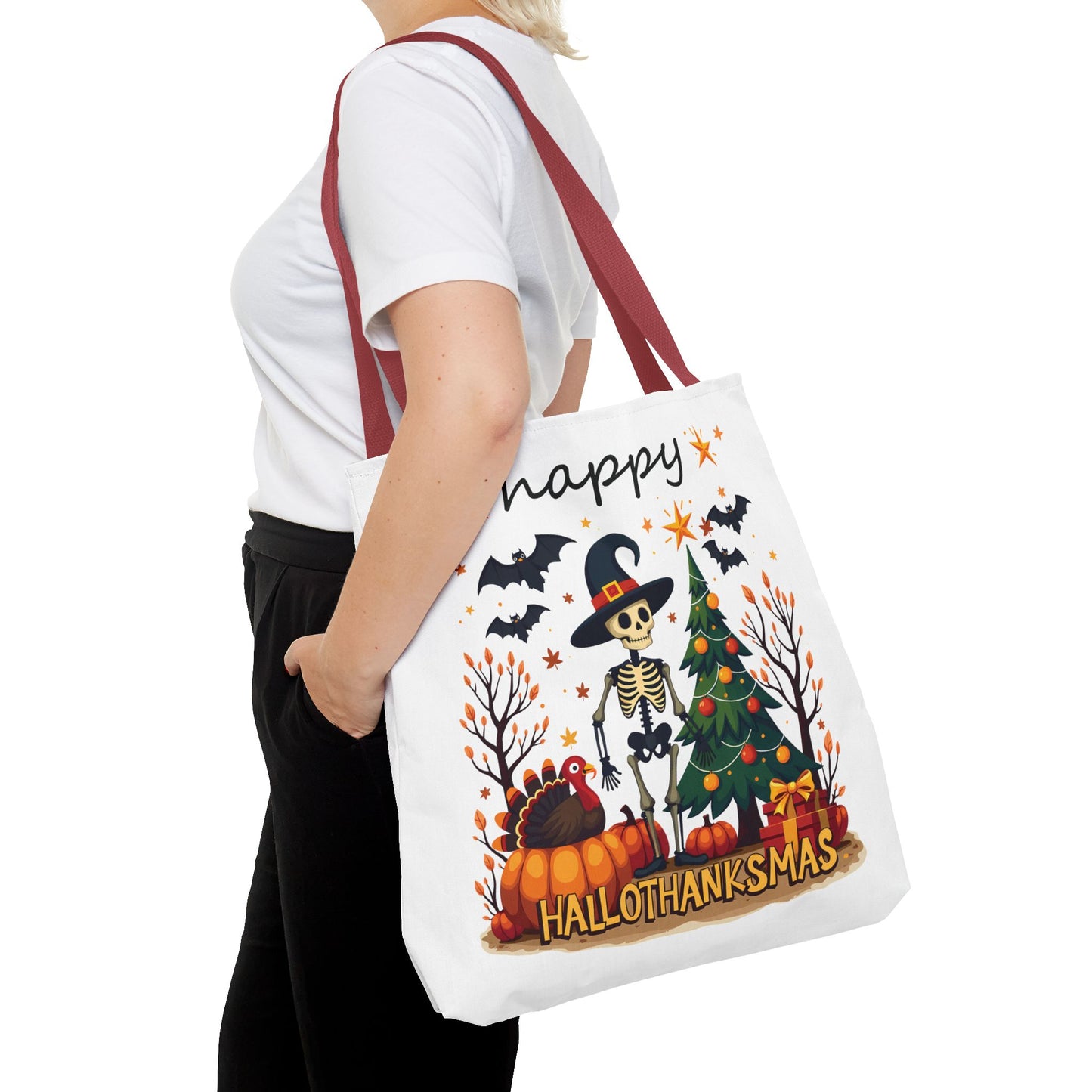 Happy hellothanksmas, Tote Bag (AOP)