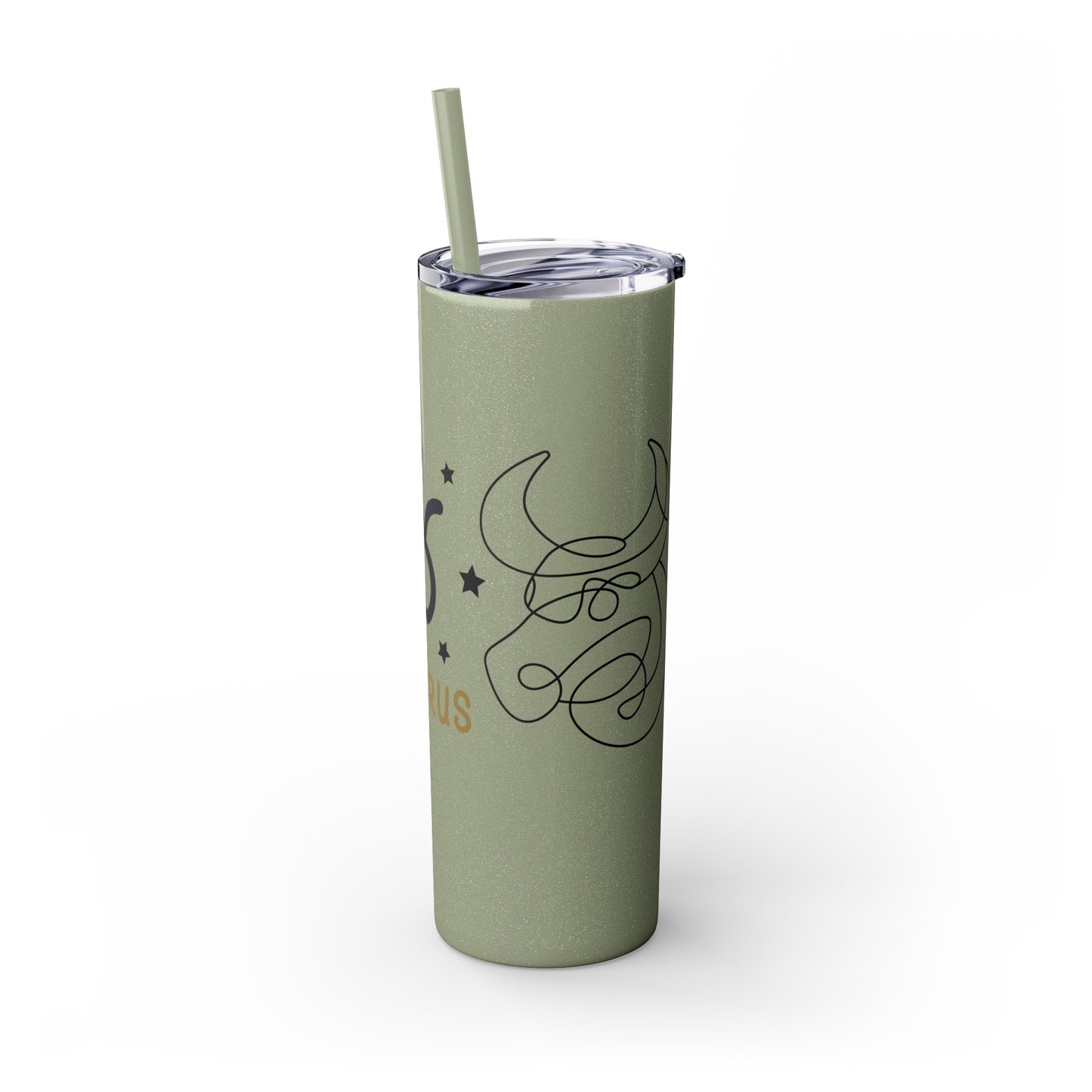 Taurus, Skinny Tumbler with Straw, 20oz