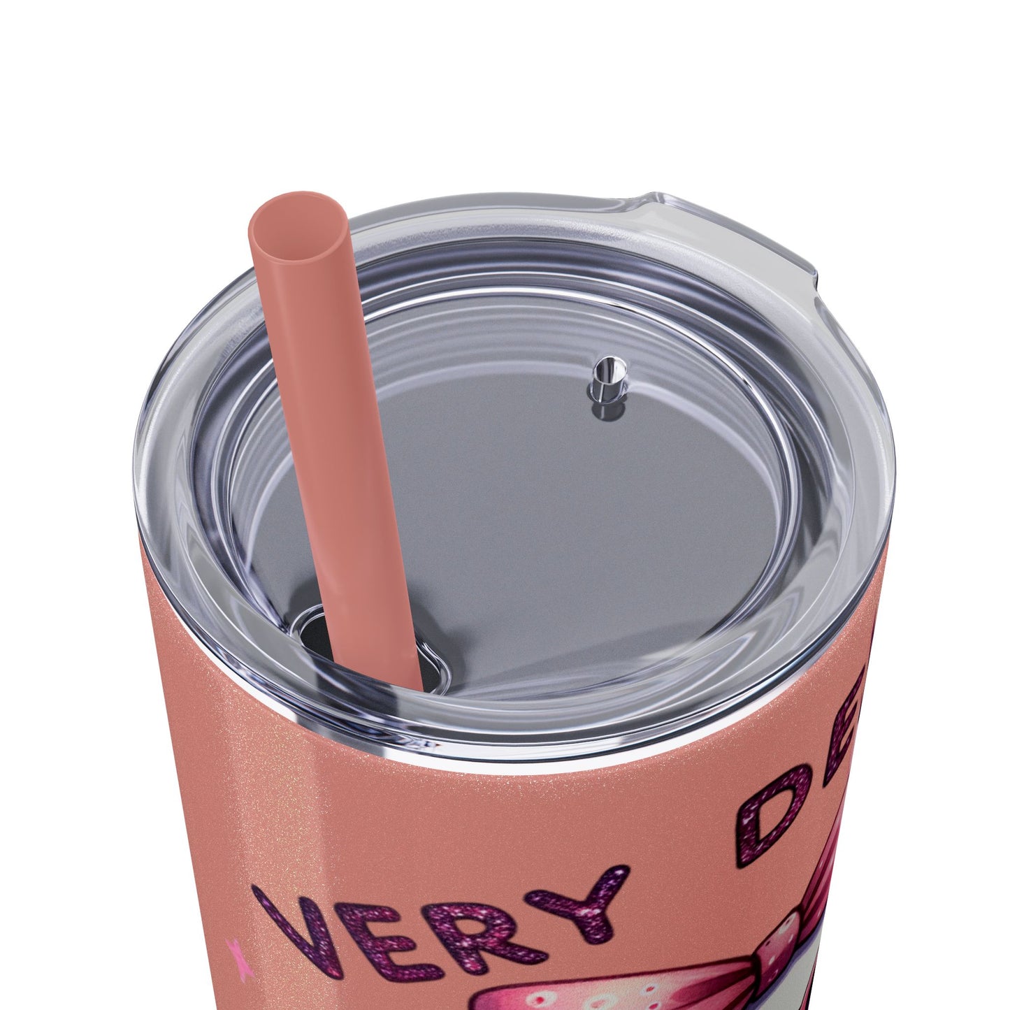 Very demure, Skinny Tumbler with Straw, 20oz