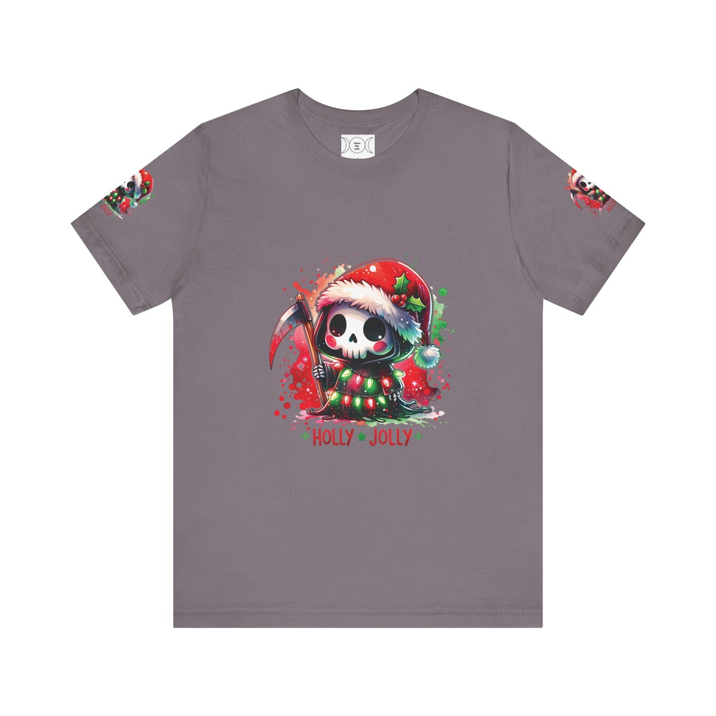 Copy of Holly jolly , Unisex Jersey Short Sleeve Tee ( sleeve design)