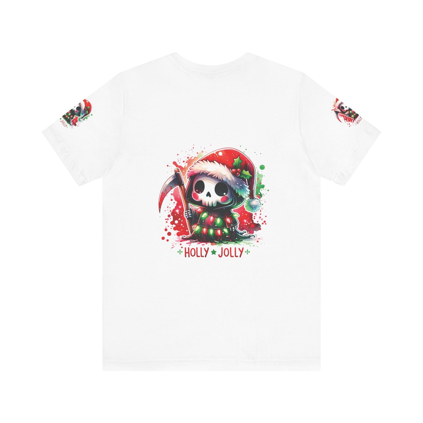 Copy of Holly jolly , Unisex Jersey Short Sleeve Tee ( sleeve design)